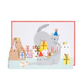 Meri Meri Birthday Card - Cat Party Fold-Out