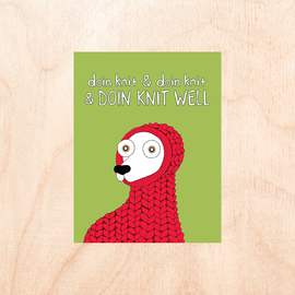 Fine Ass Lines Holiday Card - Doin' Knit Well