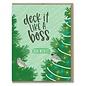 Modern Printed Matter Holiday Card - Deck It Like A Boss