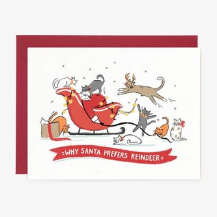 Paper Pony Co. Holiday Card - Santa Prefers Reindeer