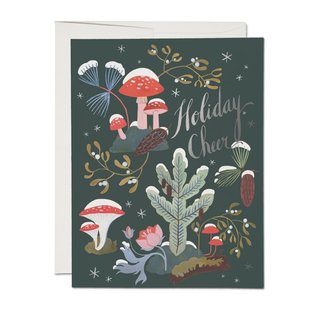 Red Cap Cards Holiday Card - Holiday Moss Foil