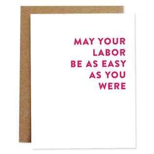 Rhubarb Paper Co. Baby Card - Easy Labor