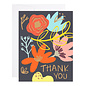 9th Letter Press Thank You Card - Floral