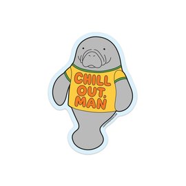 Lucky Horse Press Chill Out Manatee Sticker