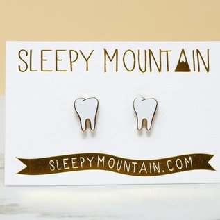 Sleepy Mountain Teeth Stud Earrings