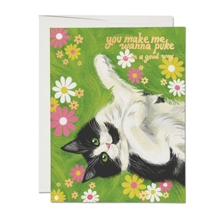 Red Cap Cards Love Card -  Nice Kitty (Puke in a Good way)