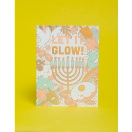 Hello Lucky / Egg Press Holiday Card - Let It Glow Hanukkah