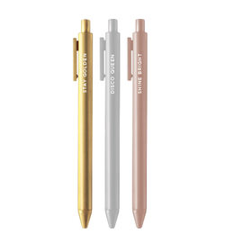 Talking Out of Turn Stay Golden Jotter Pen Set