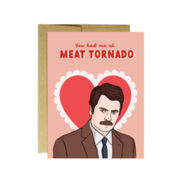 Party Mountain Paper Co. Valentine's Day - Meat Tornado Ron Swanson