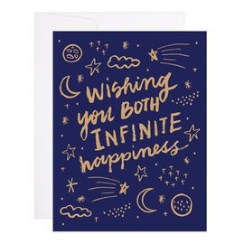 9th Letter Press Wedding Card - Infinite Happiness