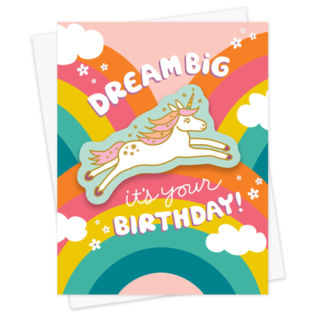 Night Owl Paper Goods Birthday Card - Unicorn Dream with Sticker