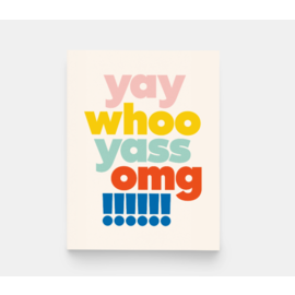 paper & stuff Congrats Card - Yay Whoo Yass Omg