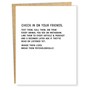 Sapling Press Greeting Card - Check In On Your Friends