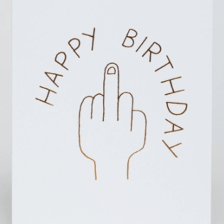 Hello Lucky / Egg Press Birthday Card - Flip Off