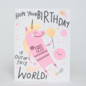 Hello Lucky / Egg Press Birthday Card - Out of This World Unicorn