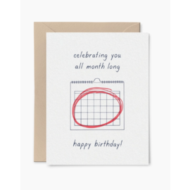 Tiny Hooray Birthday Card - All Month
