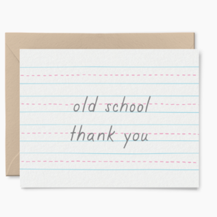 Tiny Hooray Thank You Card - Old School
