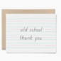 Tiny Hooray Thank You Card - Old School