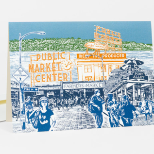 Buy Olympia Greeting Card - Shopping at Pike Place Market