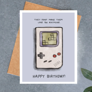 Brightspot Design Birthday Card - Game Boy