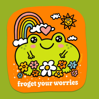 Wokeface Froget Your Worries Sticker
