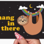 Wokeface Hang in There Sloth Postcard