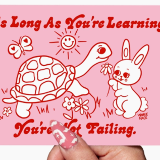 Wokeface As Long As You're Learning Postcard