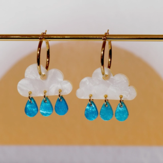 Sleepy Mountain Raincloud Earrings