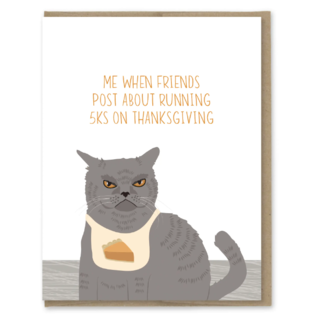Modern Printed Matter Holiday Card - Thanksgiving 5k Cat