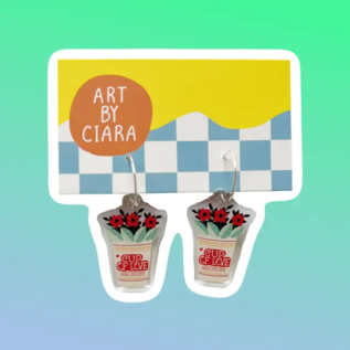 Art By Ciara Cup Noodles Acrylic Earrings