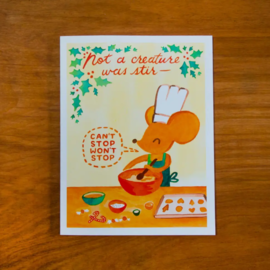 Pretty Bird Paper Co. Holiday Card - Mouse Stirring