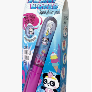 Bright Stripes Mer-Panda Swirly World Pen