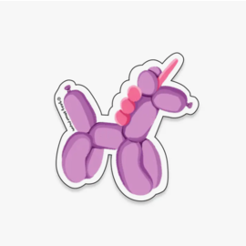 Grey Street Paper Balloon Unicorn Sticker