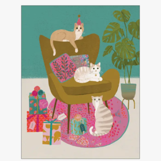 Studio Eleven Papers Birthday Card - Cats on Chair