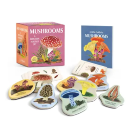 Perseus Books Group Mushrooms: A Wooden Magnet Set