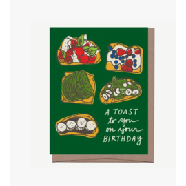 La Familia Green Birthday Card -  Scratch & Sniff Toast