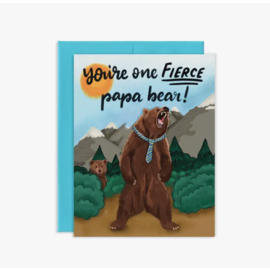 Grey Street Paper Father's Day Card - Fierce Papa Bear