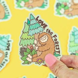 Turtle's Soup Love the Forest Bigfoot Sticker