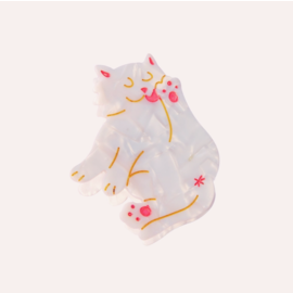Party Mountain Paper Co. White Cat Hair Clip