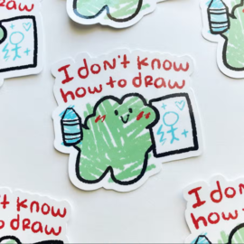Ghostiekid Crayon Frog Sticker