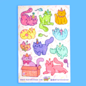 Turtle's Soup Glitter Cats Sticker Sheet