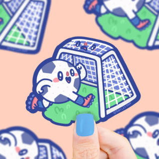 Turtle's Soup Kawaii Soccerball Sticker