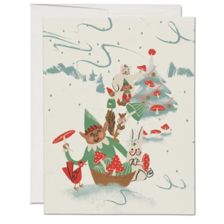 Red Cap Cards Holiday Card - Holiday Critters