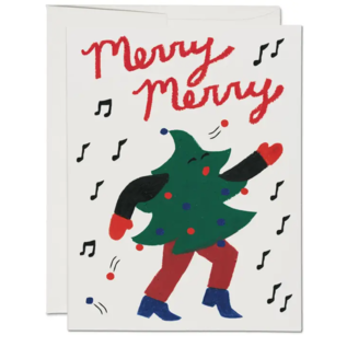 Red Cap Cards Holiday Card - Dancing Tree