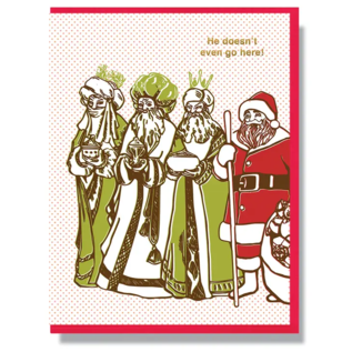 Smitten Kitten Holiday Card - He Doesn't Even Go Here