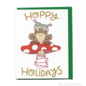 Lucky Sardine Holiday Card - Hoppy Holidays Frog