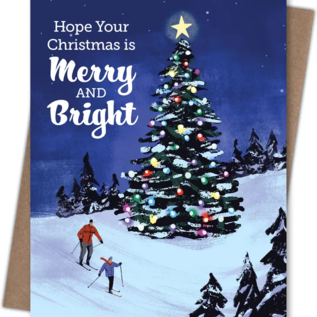 Waterknot Holiday Card - Ski Tree Christmas