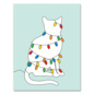 Near Modern Disaster Holiday Card - Cat Christmas Lights