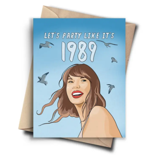 Pop Cult Paper Birthday Card - Party Like It's 1989