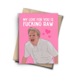 Pop Cult Paper Love Card - Love for You is Raw
